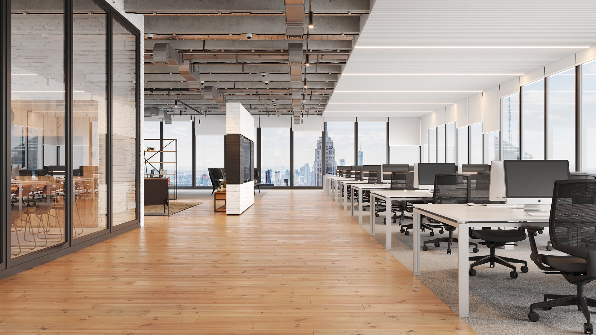 Office Interior 3D Architectural Visualization