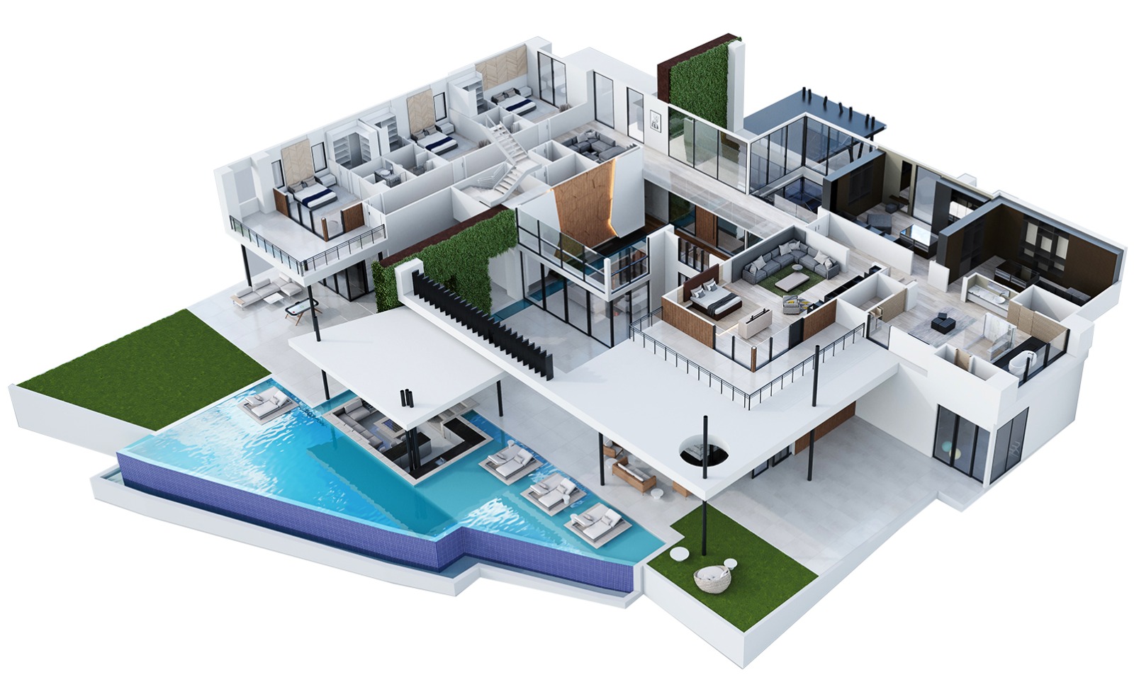 3D floor plan architectural visualization